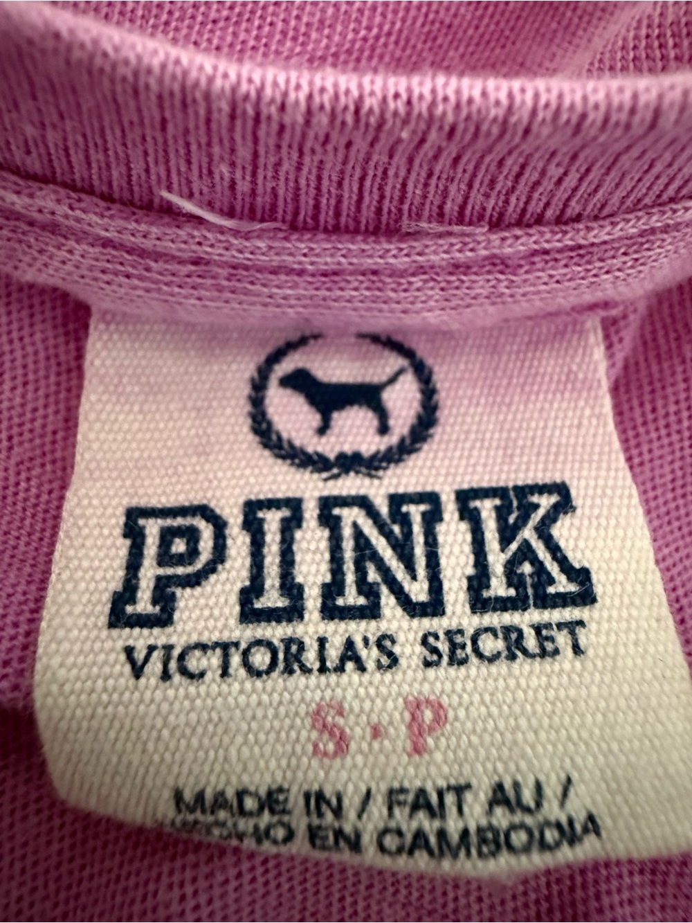 Y2K Snooki Style Vintage Love Pink Victorias Secret Long Tee Size Small - Picture 6 of 7